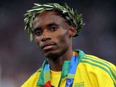South African middle-distance athlete Mbulaeni Mulaudzi 