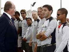 King Carlos of Spain meets Team Shosholoza 