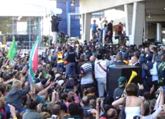 South Africa welcomes home its rugby world champions 