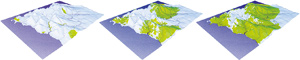 Computer simulation of alien plants invading a mountain habitat