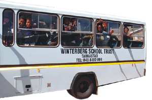 Winterberg School children in their new bus
