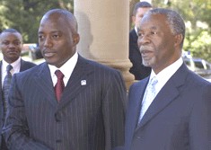 Joseph Kabila of the DRC with South African President Thabo Mbeki  