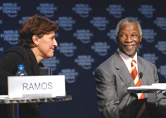 Transnet chief executive Maria Ramos and President Thabo Mbeki 